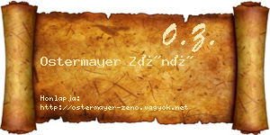 Ostermayer Zénó névjegykártya
